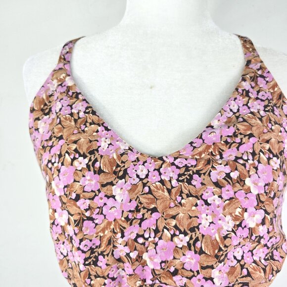 Offline by aerie Real Me Stretch Sports Bra Size XL Floral Cross Back - Picture 5 of 8
